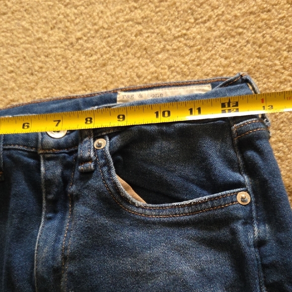 RAG & BONE Lot of 2 - Dark and Medium Blue Skinny Jeans High Rise Sz 25 Denim - Picture 7 of 16